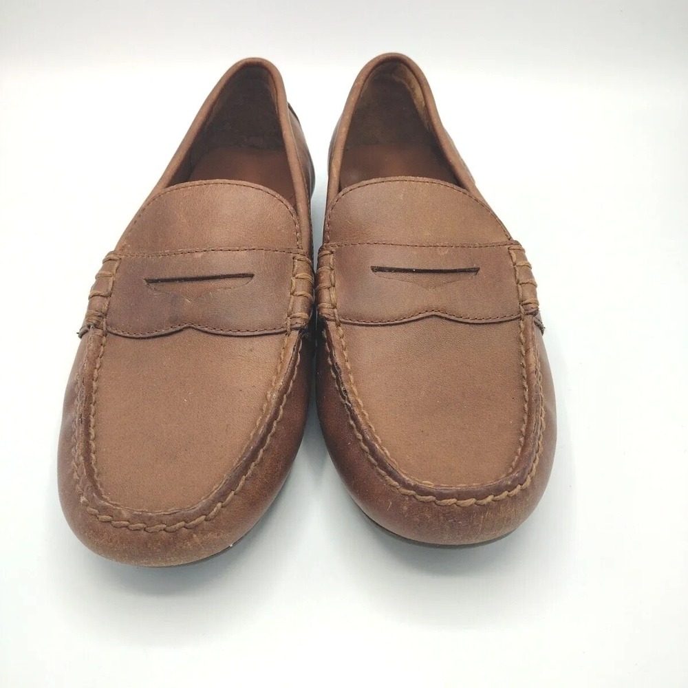 Polo Ralph Lauren Men's 9.5 D Reynold Casual Driving Leather Loafers Brown 14557